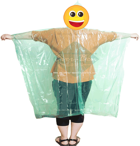 PE cheap rainproof poncho